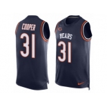 Men Nike Chicago Bears #31 Marcus Cooper Limited Navy Blue Player Name & Number Tank Top NFL Jersey