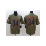 Men Nike Chicago Bears #34 Walter Payton Olive 2017 Salute to Service Limited Jersey