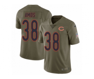 Men Nike Chicago Bears #38 Adrian Amos Limited Olive 2017 Salute to Service NFL Jersey