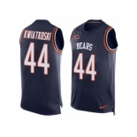 Men Nike Chicago Bears #44 Nick Kwiatkoski Limited Navy Blue Player Name & Number Tank Top NFL Jersey