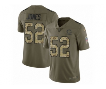 Men Nike Chicago Bears #52 Christian Jones Limited Olive Camo Salute to Service NFL Jersey