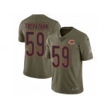 Men Nike Chicago Bears #59 Danny Trevathan Limited Olive 2017 Salute to Service NFL Jersey