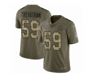 Men Nike Chicago Bears #59 Danny Trevathan Limited Olive Camo Salute to Service NFL Jersey