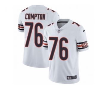 Men Nike Chicago Bears #76 Tom Compton White Vapor Untouchable Limited Player NFL Jersey