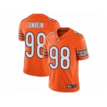 Men Nike Chicago Bears #98 Mitch Unrein Limited Orange Rush Vapor Untouchable NFL Jersey