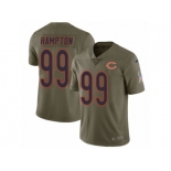 Men Nike Chicago Bears #99 Dan Hampton Limited Olive 2017 Salute to Service NFL Jersey