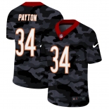 Men Nike Men's Chicago Bears #34 Payton 2020 Nike 2ndCamo Salute to Service Limited