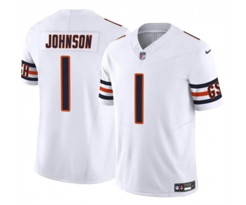 Men's Chicago Bears #1 Jaylon Johnson White 2024 F.U.S.E. Vapor Football Stitched Jersey