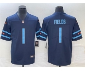 Men's Chicago Bears #1 Justin Fields Navy 2019 City Edition Limited Stitched Jersey