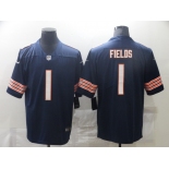 Men's Chicago Bears #1 Justin Fields Nike Navy 2021 NFL Draft First Round Pick Alternate Limited Jersey