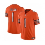 Men's Chicago Bears #1 Justin Fields Orange 2023 F.U.S.E. Vapor Untouchable Football Limited Stitched Jersey