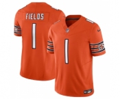 Men's Chicago Bears #1 Justin Fields Orange 2023 F.U.S.E. Vapor Untouchable Football Limited Stitched Jersey