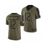 Men's Chicago Bears #12 Allen Robinson II 2021 Olive Salute To Service Limited Stitched Football Jersey