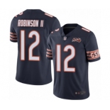 Men's Chicago Bears #12 Allen Robinson Navy Blue Team Color 100th Season Limited Football Jersey