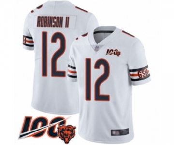 Men's Chicago Bears #12 Allen Robinson White Vapor Untouchable Limited Player 100th Season Football Jersey