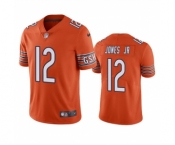 Men's Chicago Bears #12 Velus Jones Jr. Orange Vapor untouchable Limited Stitched Jersey