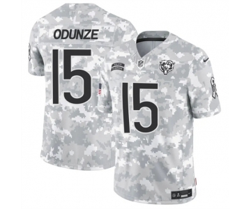 Men's Chicago Bears #15 Rome Odunze 2024 F.U.S.E Arctic Camo Salute To Service Limited Stitched Football Jersey