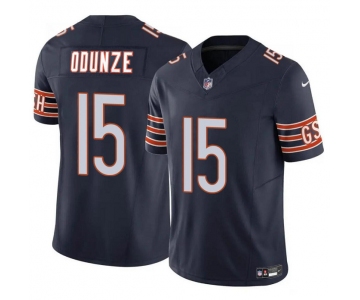 Men's Chicago Bears #15 Rome Odunze Navy 2024 Draft F.U.S.E. Vapor Football Stitched Jersey