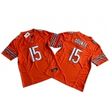 Men's Chicago Bears #15 Rome Odunze Orange 2024 Draft F.U.S.E. Vapor Stitched Football Jersey