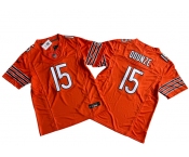 Men's Chicago Bears #15 Rome Odunze Orange 2024 Draft F.U.S.E. Vapor Stitched Football Jersey