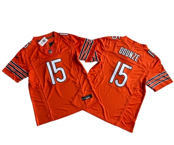 Men's Chicago Bears #15 Rome Odunze Orange 2024 Draft F.U.S.E. Vapor Stitched Football Jersey