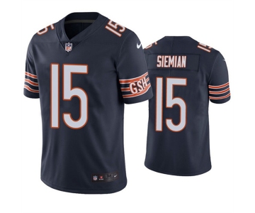 Men's Chicago Bears #15 Trevor Siemian Navy Vapor untouchable Limited Stitched Jersey