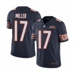 Men's Chicago Bears #17 Anthony Miller Navy Blue Team Color 100th Season Limited Football Jersey