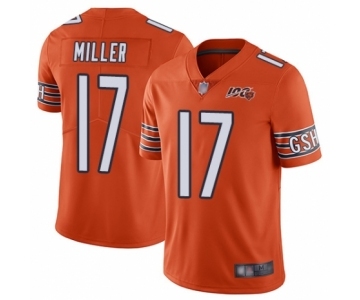 Men's Chicago Bears #17 Anthony Miller Orange Alternate 100th Season Limited Football Jersey