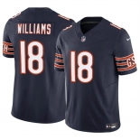 Men's Chicago Bears #18 Caleb Williams Navy 2024 Draft F.U.S.E. Vapor Football Stitched Jersey