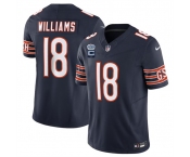 Men's Chicago Bears #18 Caleb Williams Navy 2024 F.U.S.E. With Draft Patch And 1-star C Patch Vapor Football Stitched Jersey