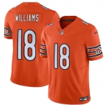 Men's Chicago Bears #18 Caleb Williams Orange 2024 Draft F.U.S.E. Vapor Football Stitched Jersey