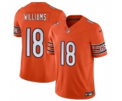 Men's Chicago Bears #18 Caleb Williams Orange 2024 Draft F.U.S.E. Vapor Football Stitched Jersey