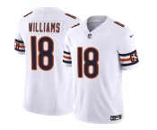 Men's Chicago Bears #18 Caleb Williams White 2024 Draft F.U.S.E. Vapor Football Stitched Jersey