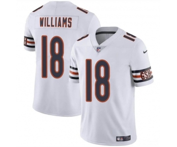 Men's Chicago Bears #18 Caleb Williams White 2024 Draft Vapor Football Stitched Jersey