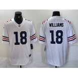 Men's Chicago Bears #18 Caleb Williams White 2024 Vapor Stitched Nike Alternate Classic Limited Jersey