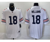 Men's Chicago Bears #18 Caleb Williams White 2024 Vapor Stitched Nike Alternate Classic Limited Jersey