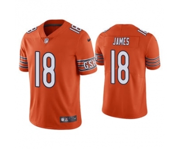 Men's Chicago Bears #18 Jesse James Orange Vapor untouchable Limited Stitched Football Jersey