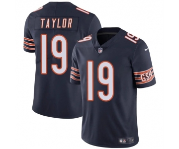 Men's Chicago Bears #19 Tory Taylor Navy Vapor Football Stitched Jersey