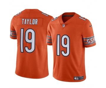 Men's Chicago Bears #19 Tory Taylor Orange Vapor Football Stitched Jersey