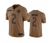 Men's Chicago Bears #2 DJ Moore 2023 Brown Salute To Service Limited Football Stitched Jersey