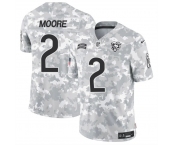 Men's Chicago Bears #2 DJ Moore 2024 F.U.S.E Arctic Camo Salute To Service Limited Stitched Football Jersey