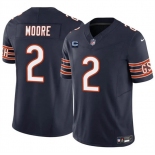 Men's Chicago Bears #2 DJ Moore Navy 2024 F.U.S.E. With 1-star C Patch Vapor Untouchable Limited Football Stitched Jersey