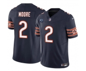 Men's Chicago Bears #2 DJ Moore Navy 2024 F.U.S.E. With 1-star C Patch Vapor Untouchable Limited Football Stitched Jersey