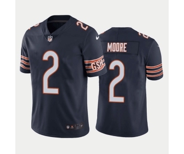 Men's Chicago Bears #2 D.J. Moore Navy Vapor Untouchable Stitched Football Jersey