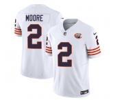 Men's Chicago Bears #2 DJ Moore White 2023 F.U.S.E. Throwback Limited Football Stitched Game Jersey