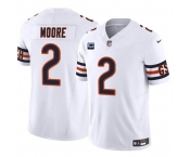 Men's Chicago Bears #2 DJ Moore White 2024 F.U.S.E. With 1-star C Patch Vapor Untouchable Limited Football Stitched Jersey