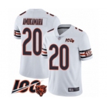 Men's Chicago Bears #20 Prince Amukamara White Vapor Untouchable Limited Player 100th Season Football Jersey