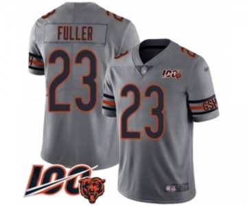 Men's Chicago Bears #23 Kyle Fuller Limited Silver Inverted Legend 100th Season Football Jersey