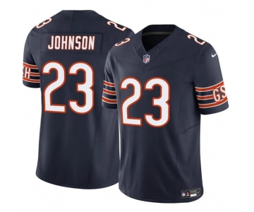 Men's Chicago Bears #23 Roschon Johnson Navy 2023 F.U.S.E. Vapor Stitched Football Jersey