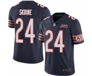 Men's Chicago Bears #24 Buster Skrine Navy Blue Team Color 100th Season Limited Football Jersey